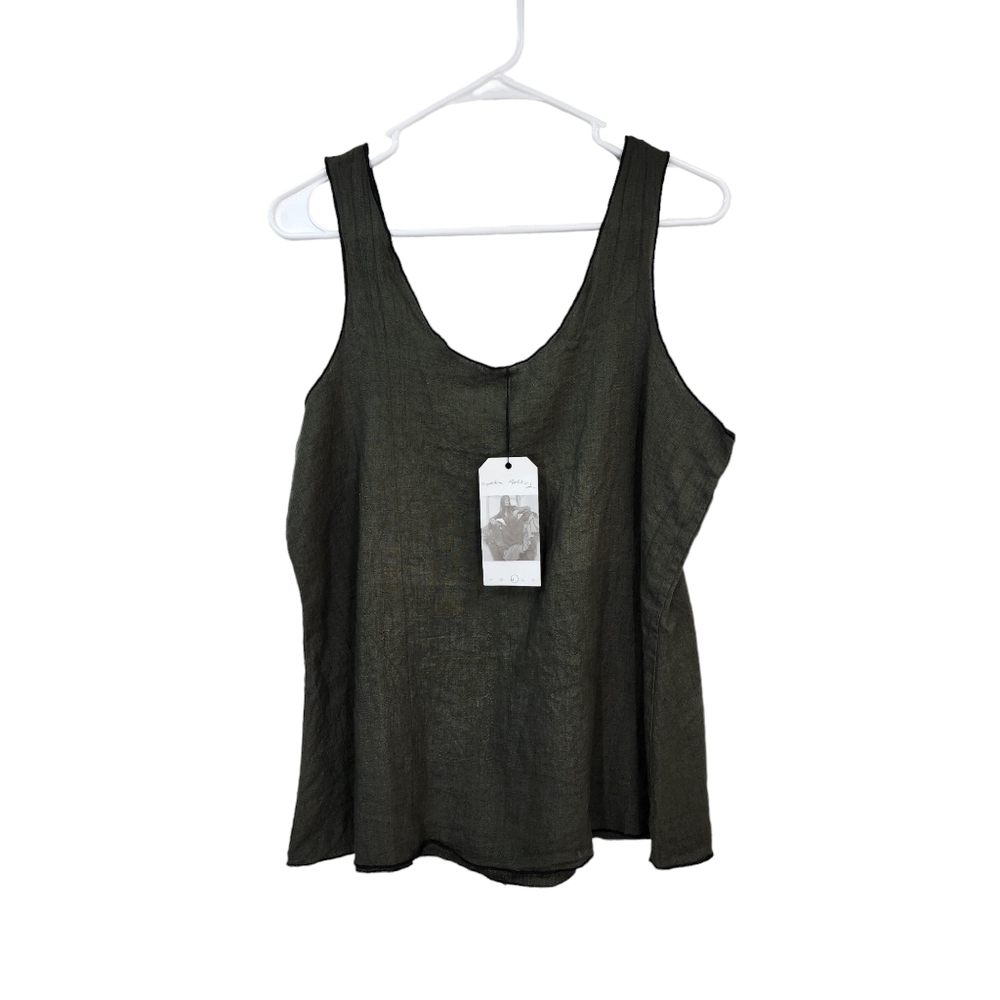 Cynthia Ashby Women's Linen Vintage Tank Top- M